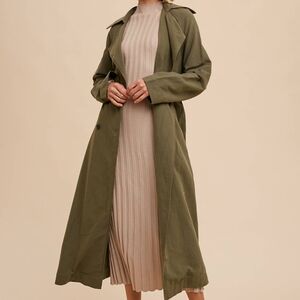 Olive Green Trench Coat for Women NWT